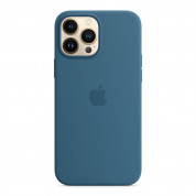 Apple iPhone Silicone Case with MagSafe - оригинален силиконов кейс за iPhone 13 Pro Max с MagSafe (син) 2