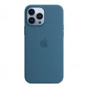 Apple iPhone Silicone Case with MagSafe - оригинален силиконов кейс за iPhone 13 Pro Max с MagSafe (син) 3