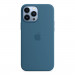 Apple iPhone Silicone Case with MagSafe - оригинален силиконов кейс за iPhone 13 Pro Max с MagSafe (син) 4