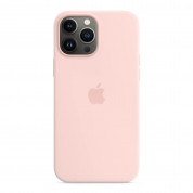 Apple iPhone Silicone Case with MagSafe - оригинален силиконов кейс за iPhone 13 Pro Max с MagSafe (светлорозов)