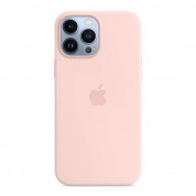 Apple iPhone Silicone Case with MagSafe - оригинален силиконов кейс за iPhone 13 Pro Max с MagSafe (светлорозов) 3