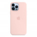 Apple iPhone Silicone Case with MagSafe - оригинален силиконов кейс за iPhone 13 Pro Max с MagSafe (светлорозов) 4