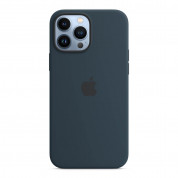 Apple iPhone Silicone Case with MagSafe - оригинален силиконов кейс за iPhone 13 Pro Max с MagSafe (тъмносин) 3