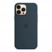 Apple iPhone Silicone Case with MagSafe - оригинален силиконов кейс за iPhone 13 Pro Max с MagSafe (тъмносин) 3