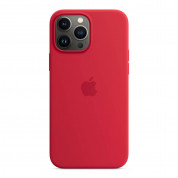 Apple iPhone Silicone Case with MagSafe - оригинален силиконов кейс за iPhone 13 Pro Max с MagSafe (червен)