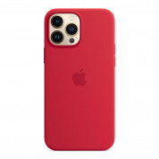 Apple iPhone Silicone Case with MagSafe - оригинален силиконов кейс за iPhone 13 Pro Max с MagSafe (червен) 2
