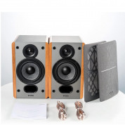 Edifier P12 Passive Bookshelf Speakers - висококачествена 2.0 пасивна аудио система (кафяв) 4