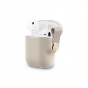 Moshi Pebbo Detachable Wrist Strap & LintGuard Protection Case for Apple Airpods & Apple Airpods 2 (savanna beige)