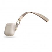 Moshi Pebbo Detachable Wrist Strap & LintGuard Protection Case for Apple Airpods & Apple Airpods 2 (savanna beige) 1