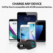 Promate VolTrip-Duo Car Charger Dual USB 3.4A - зарядно за кола с два USB изхода за мобилни устройства (черен) 1