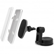 Moshi SnapTo Universal Car Mount - магнитна поставка за таблото, стъклото или радиатора на кола (черен)