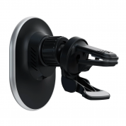 Satechi Magnetic Wireless MagSafe Car Charger 7.5W - поставка за радиаторa на кола с безжично зареждане за iPhone с Magsafe (сребрист) 2