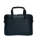 Knomo Hanover Slim Leather Laptop Briefcase 14 - луксозна чанта за MacBook и преносими компютри до 14 инча (тъмносин) 3