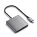 Satechi 4-Port USB-C Hub - USB-C хъб с 4 USB-C изхода за устройства с USB-C (тъмносив) 3