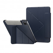 SwitchEasy Origami Case - полиуретанов кейс и поставка за iPad Pro 12.9 M1 (2021), iPad Pro 12.9 (2020), iPad Pro 12.9 (2018) (тъмносин)