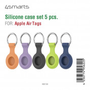 4smarts Silicone AirTag Case Set 5 Pieces - комплект от 5 броя силиконови ключодържатели за Apple AirTag 6