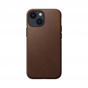 Nomad Modern Leather MagSafe Case - кожен (естествена кожа) кейс с MagSafe за iPhone 13 mini (кафяв)