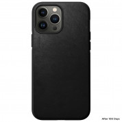 Nomad Modern Leather MagSafe Case - кожен (естествена кожа) кейс с MagSafe за iPhone 13 Pro Max (черен) 2