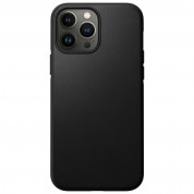 Nomad Modern Leather MagSafe Case - кожен (естествена кожа) кейс с MagSafe за iPhone 13 Pro (черен)