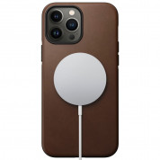 Nomad Modern Leather MagSafe Case - кожен (естествена кожа) кейс с MagSafe за iPhone 13 Pro (кафяв) 1