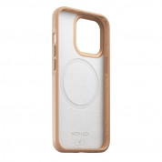 Nomad Modern Leather MagSafe Case - кожен (естествена кожа) кейс с MagSafe за iPhone 13 mini (бежов) 4