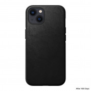 Nomad Modern Leather MagSafe Case - кожен (естествена кожа) кейс с MagSafe за iPhone 13 (черен) 2