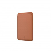SwitchEasy MagWallet Leather Card Holder with MagSafe - кожен портфейл (джоб) за прикрепяне към iPhone с MagSafe (кафяв) 2
