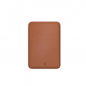 SwitchEasy MagWallet Leather Card Holder with MagSafe - кожен портфейл (джоб) за прикрепяне към iPhone с MagSafe (кафяв) 1