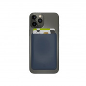 SwitchEasy MagWallet Leather Card Holder with MagSafe - кожен портфейл (джоб) за прикрепяне към iPhone с MagSafe (тъмносин) 4