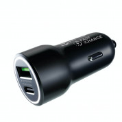 Prio Fast Charge Car Charger 20W PD (USB-C) + QC 3.0 (USB-A) (black) 1