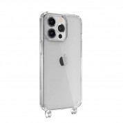 SwitchEasy Play Lanyard Elegant Case - хибриден удароустойчив кейс с връзка за носене за iPhone 13 Pro (прозрачен)  1