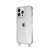 SwitchEasy Play Lanyard Elegant Case - хибриден удароустойчив кейс с връзка за носене за iPhone 13 Pro (прозрачен)  2