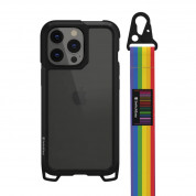 SwitchEasy Odyssey Rainbow Case - удароустойчив хибриден кейс с връзка и карабинер за iPhone 13 Pro (черен) 