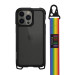 SwitchEasy Odyssey Rainbow Case - удароустойчив хибриден кейс с връзка и карабинер за iPhone 13 Pro (черен)  1
