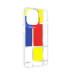 SwitchEasy Artist Mondrian Case - дизайнерски хибриден удароустойчив кейс за iPhone 13 (прозрачен)  4