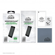 Eiger Mountian Glass Plus Screen Protector 2.5D - калено стъклено защитно покритие с антибактериален слой за дисплея на iPhone 13, iPhone 13 Pro (прозрачен) 1