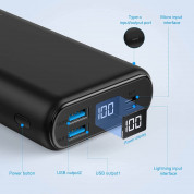 TeckNet EBT01201 18W Power Bank 20000 mAh - външна батерия 20000 mAh с 2xUSB и USB-C изходи за зареждане на смартфони и таблети (черен) 1