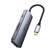 Choetech 7-in-1 USB-C Hub - мултифункционален хъб за свързване на допълнителна периферия за устройства с USB-C (тъмносив) 1