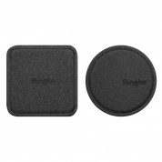 Ringke Magnetic Mount Metal Plate - два броя метална пластина с кожено покритие за магнитни поставки (черен) 1