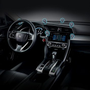 Ringke Gear Magnetic Car Mount - универсална магнитна поставка за автомобил и гладки повърхности за смартфони (черен) 7