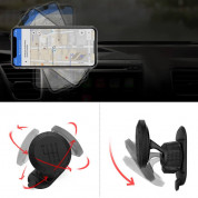 Ringke Gear Magnetic Car Mount - универсална магнитна поставка за автомобил и гладки повърхности за смартфони (черен) 3