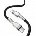 Baseus Cafule Metal Series USB-C to USB-C Cable 100W (CATJK-C01) - здрав кабел с въжена оплетка за устройства с USB-C порт (100 см) (черен) 3