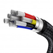 Baseus Cafule Metal Series USB-C to USB-C Cable 100W (CATJK-C01) - здрав кабел с въжена оплетка за устройства с USB-C порт (100 см) (черен) 6