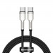 Baseus Cafule Metal Series USB-C to USB-C Cable 100W (CATJK-C01) - здрав кабел с въжена оплетка за устройства с USB-C порт (100 см) (черен) 1