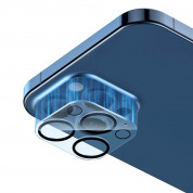 Baseus 2x Camera Lens Protector (SGAPIPH61P-AJT02) - предпазни стъклени защитни покрития за камерата на iPhone 12 Pro (2 броя) (прозрачен) 2