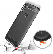 Carbon Soft Silicone TPU Protective Case - силиконов калъф за Samsung Galaxy A11, Galaxy M11 (черен) 2