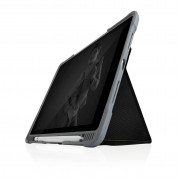 STM Dux Plus Ultra Protective Case - удароустойчив хибриден кейс (с отделение за Apple Pencil) за iPad 9 (2021), iPad 8 (2020), iPad 7 (2019) (черен)