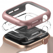 Ringke 2x Slim Watch Case - комплект от два броя качествен твърд кейс за Apple Watch 40мм (прозрачен-розов) (2 броя)