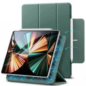 ESR Rebound Magnetic Case - магнитен полиуретанов калъф с поставка за iPad Pro 12.9 M1 (2021), iPad Pro 12.9 (2020), iPad Pro 12.9 (2018) (зелен)