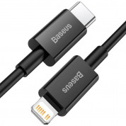 Baseus Superior USB-C to Lightning Cable PD 20W (CATLYS-C01) - USB-C към Lightning кабел за Apple устройства с Lightning порт (200 см) (черен) 1